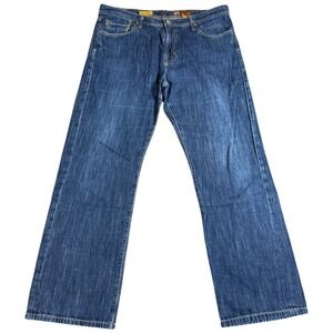 AG Adriano Goldschmied Jeans Mens 38x34 Blue Denim The Hero Relaxed Fit USA Made